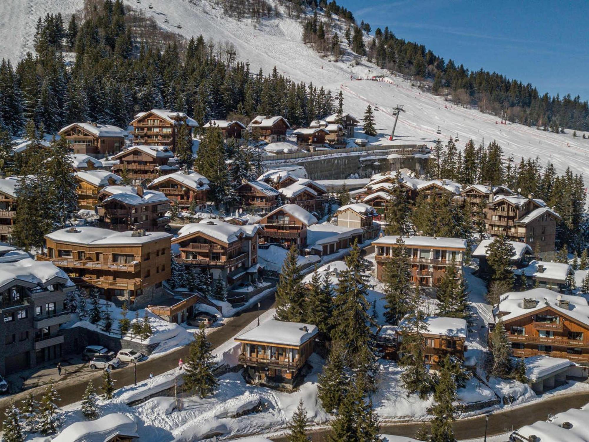 Chalet Cosy Proche Des Pistes Avec Sauna Et Cheminee - Courchevel 1850 - Fr-1-564-25 Villa Exterior foto